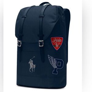 Polo Ralph Lauren Backpack Fragrances Navy Blue Canvas Rucksack Brand New
